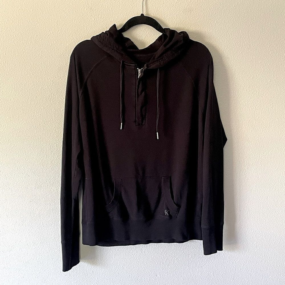 Women’s, Black, Calvin Klein, Long-Sleeve, Super-Soft, Hoodie. Size XL.